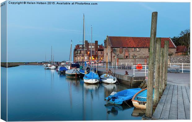 The Quay at Blakeney in Norfolk Canvas Print by Helen Hotson