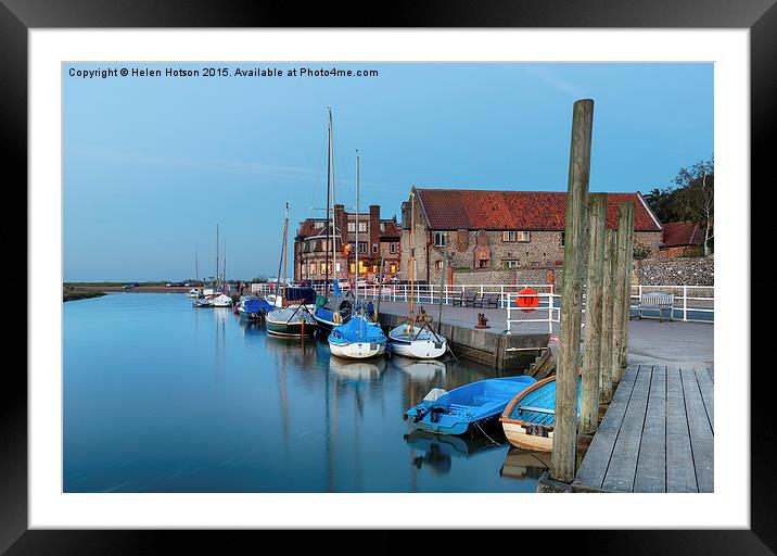 The Quay at Blakeney in Norfolk Framed Mounted Print by Helen Hotson