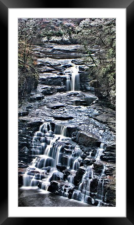 waterfall Framed Mounted Print by Tommy Reilly