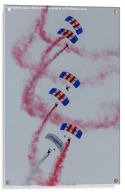 The Falcons parachute team Acrylic by Jason Wells