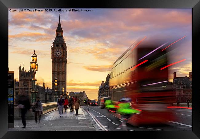 Good Morning London Framed Print by Tedz Duran