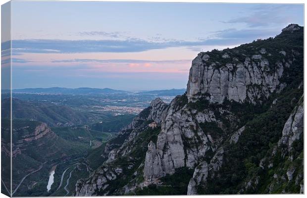 The view of sunset from Montserrat Canvas Print by Stephen Taylor