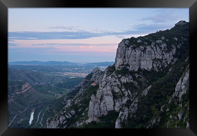 The view of sunset from Montserrat Framed Print by Stephen Taylor