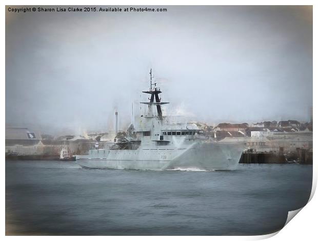  HMS Tyne Print by Sharon Lisa Clarke