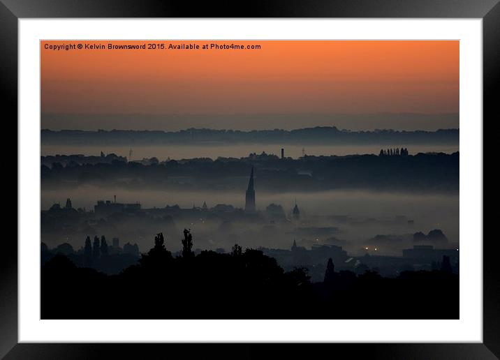  Crooked Spire in the Morning Mist Framed Mounted Print by Kelvin Brownsword