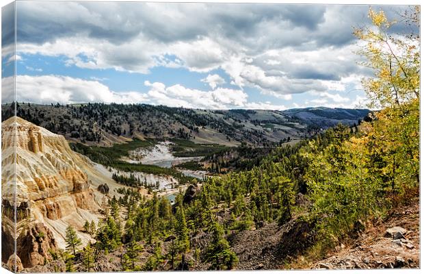  Overlooking Yellowstone River Canvas Print by Belinda Greb