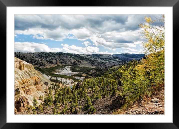  Overlooking Yellowstone River Framed Mounted Print by Belinda Greb