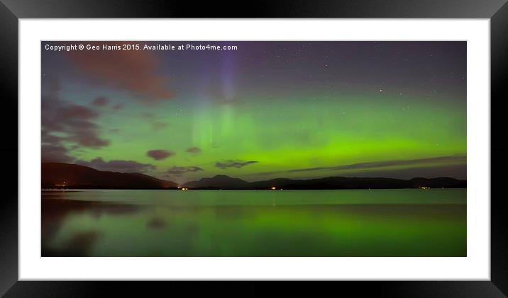  Loch Lomond Aurora Framed Mounted Print by Geo Harris