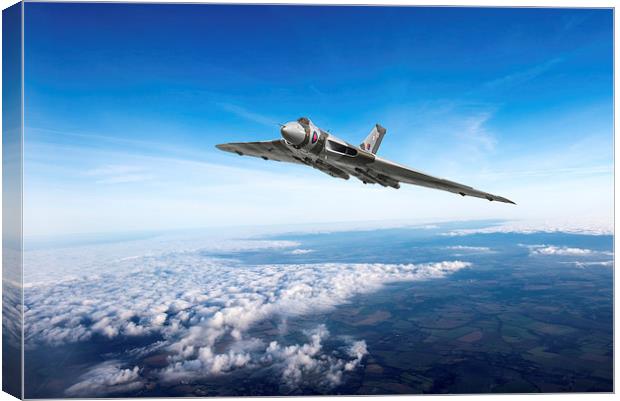 Vulcan in flight Canvas Print by Gary Eason