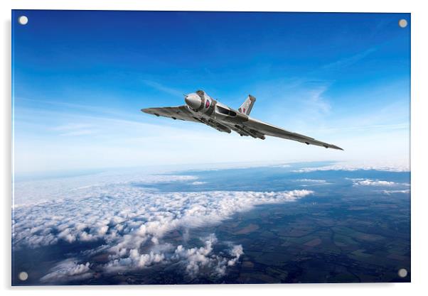 Vulcan in flight Acrylic by Gary Eason