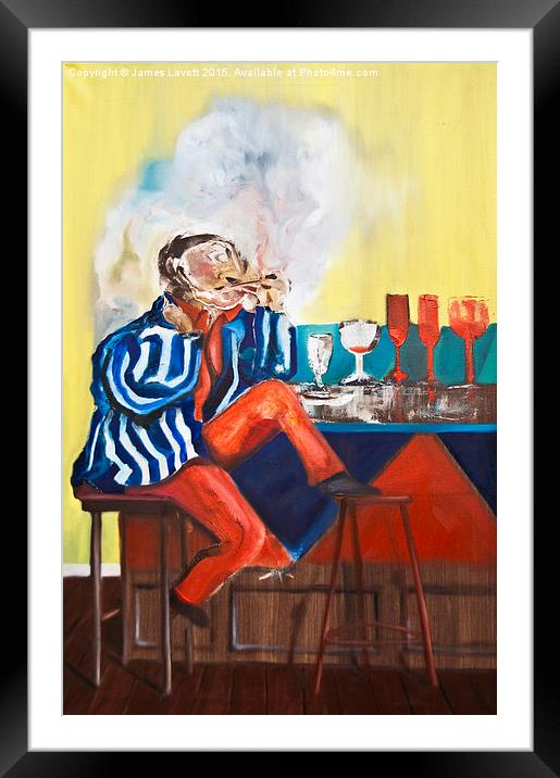  Smoker Framed Mounted Print by James Lavott