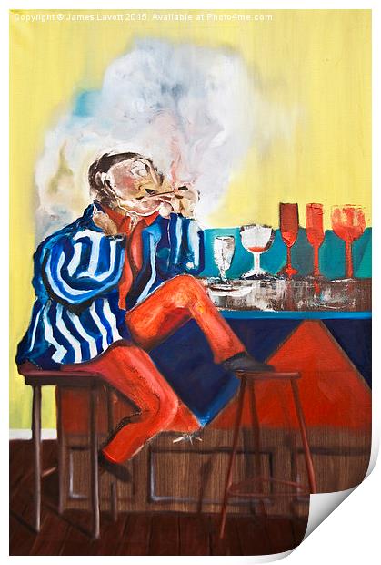  Smoker Print by James Lavott
