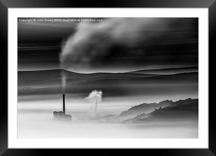  Hope cement works, Peak District England.  Framed Mounted Print by John Finney