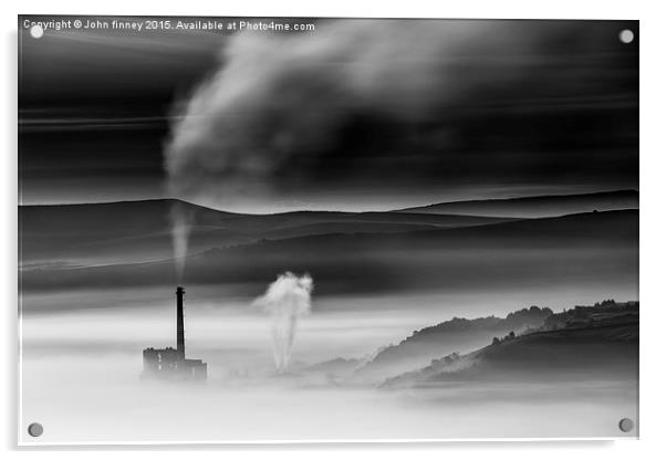  Hope cement works, Peak District England.  Acrylic by John Finney