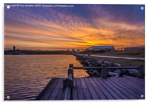 Golden Sunrise Acrylic by Paul Madden