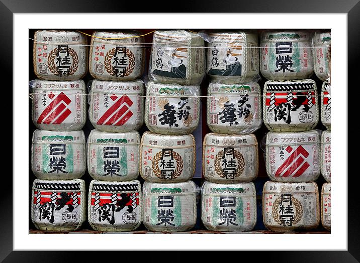  Barrels of Sake Framed Mounted Print by david harding