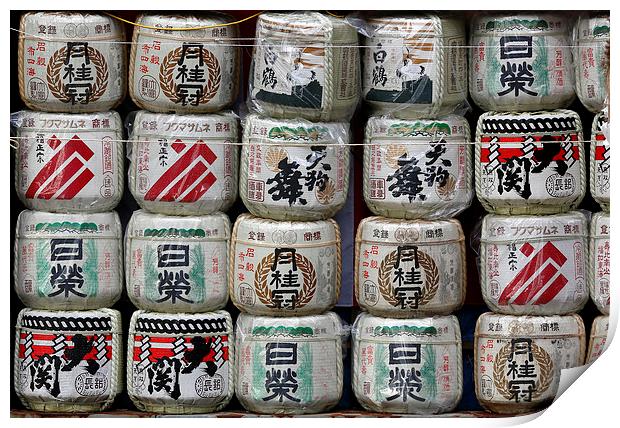  Barrels of Sake Print by david harding