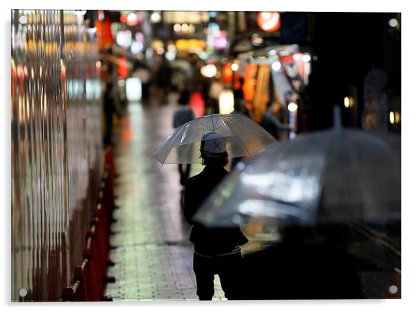  Tokyo Rain Acrylic by david harding