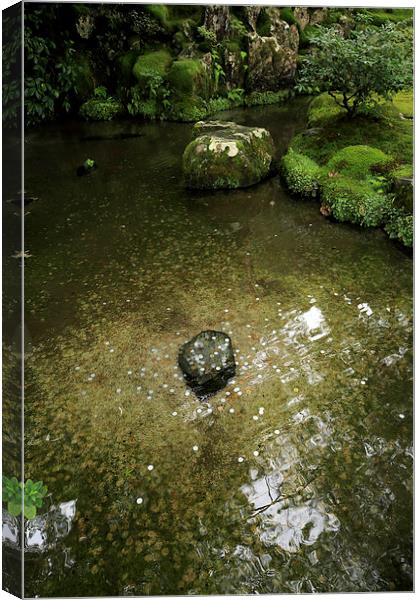  Kyoto Temple Garden Lake Canvas Print by david harding