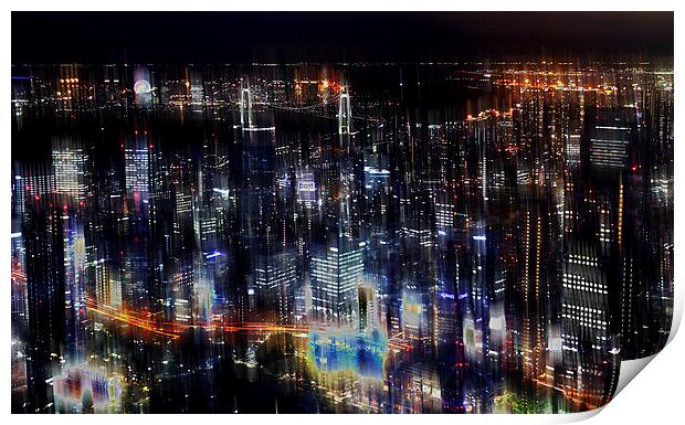  Tokyo abstract Print by david harding