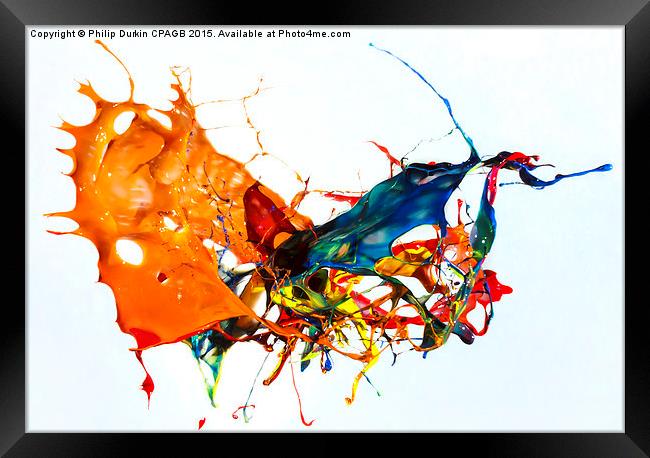Mid Air Paint Explosion Framed Print by Phil Durkin DPAGB BPE4