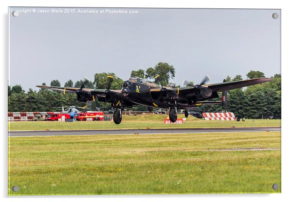 Avro Lancaster landing at RAF Fairford Acrylic by Jason Wells