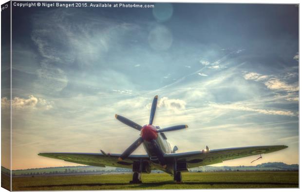  Supermarine Spitfire FR MkXVIIIe Flightline Canvas Print by Nigel Bangert