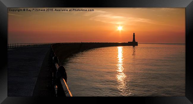  Roker Pier Sunrise Framed Print by Ray Pritchard