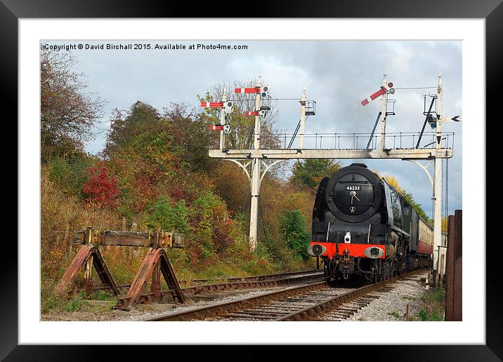  Steam locomotive 46233 Duchess Of Sutheralnd. Framed Mounted Print by David Birchall