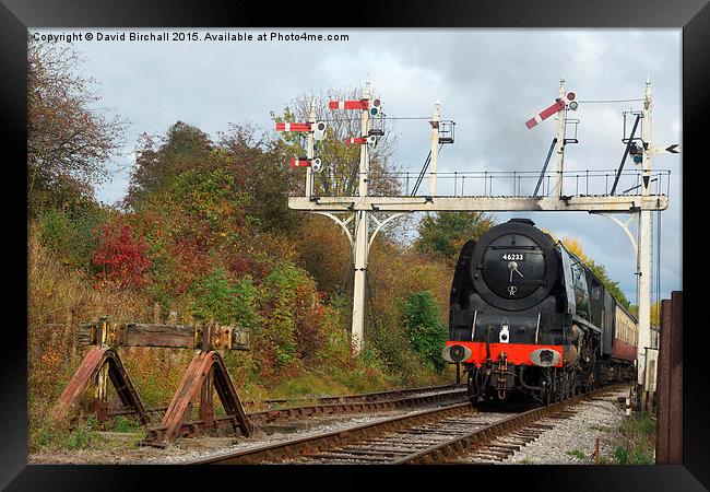  Steam locomotive 46233 Duchess Of Sutheralnd. Framed Print by David Birchall