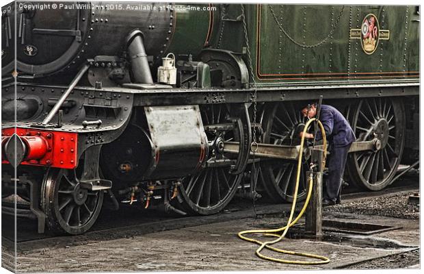 Oiling the Bearings Canvas Print by Paul Williams