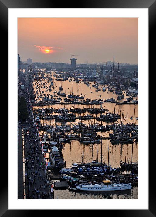 High view of the Ijhaven port in Amsterdam Framed Mounted Print by Adam Szuly