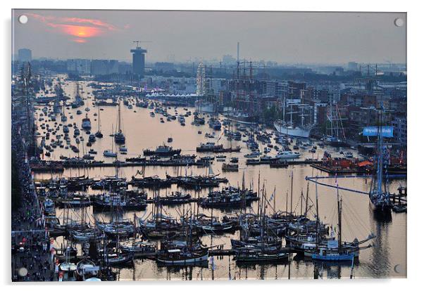 High view of the Ijhaven port in Amsterdam Acrylic by Adam Szuly