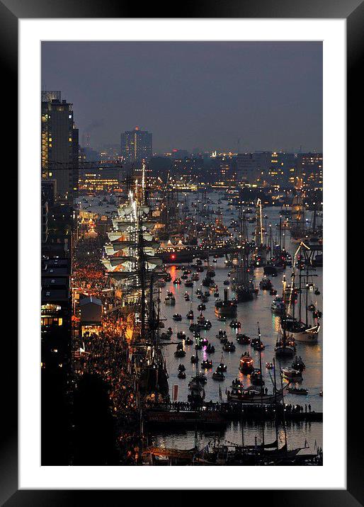 The Ijhaven at the time of the Sail Amsterdam 2015 Framed Mounted Print by Adam Szuly