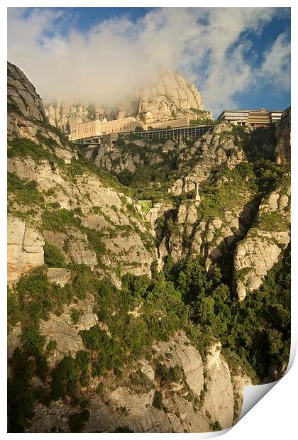  Clouds hover over Montserrat Print by Stephen Taylor