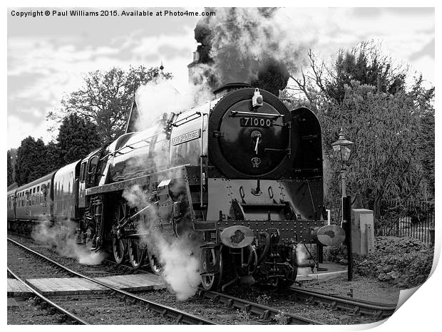 British Railways No.71000 Duke of Gloucester Print by Paul Williams