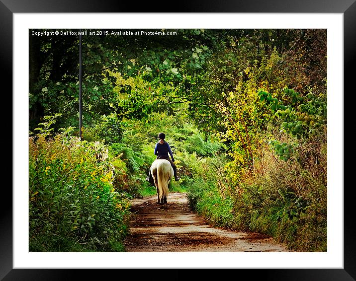  Lone rider Framed Mounted Print by Derrick Fox Lomax