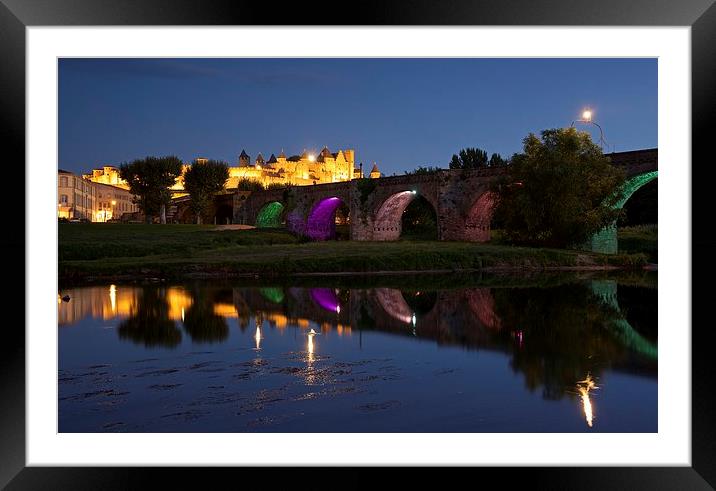  The old bridge of Carcassonne Framed Mounted Print by Stephen Taylor