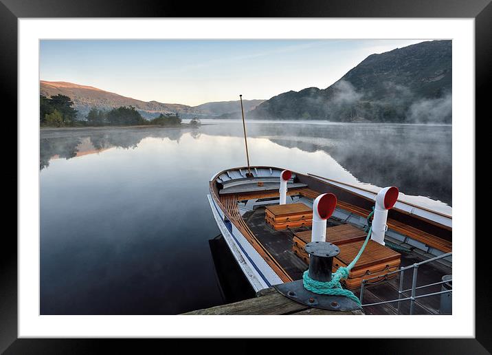 Misty Morning On Ullswater Framed Mounted Print by Gary Kenyon