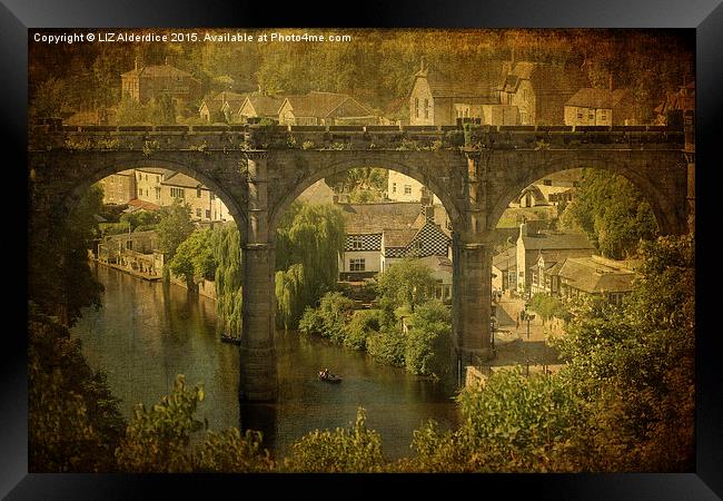  The Bridge at Knaresborough Framed Print by LIZ Alderdice