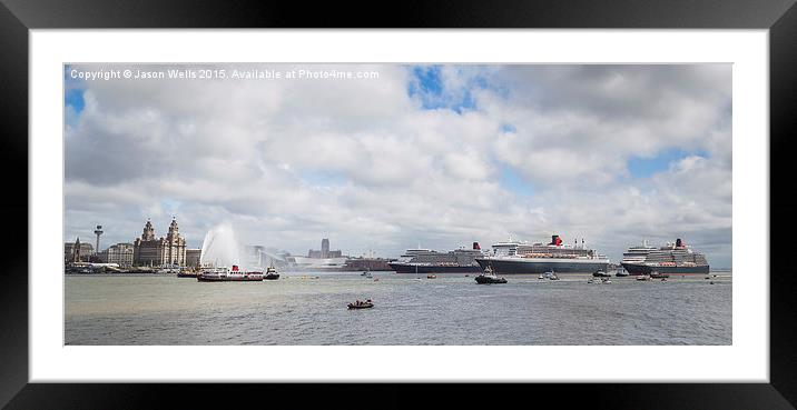 Three Queens celebration on the Mersey Framed Mounted Print by Jason Wells