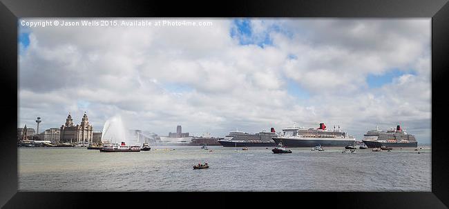 Three Queens celebration on the Mersey Framed Print by Jason Wells