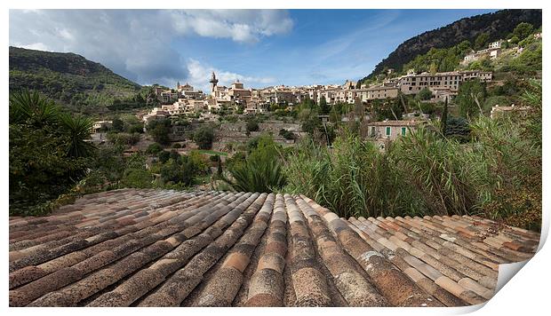  Valldemossa rooftop Print by Leighton Collins