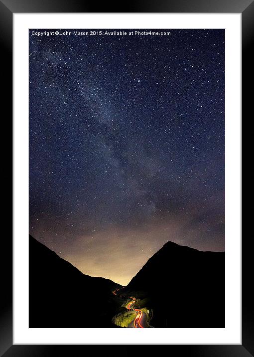  Milky Way over Kirkstone Pass Framed Mounted Print by John Mason