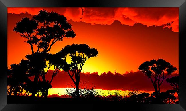  Sunset over lake region Framed Print by Dariusz Miszkiel