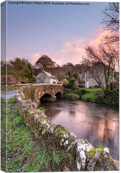 The Lerryn River in Cornwall Canvas Print by Helen Hotson