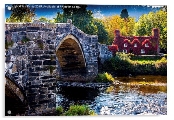  Llanrwst bridge Acrylic by Ian Purdy