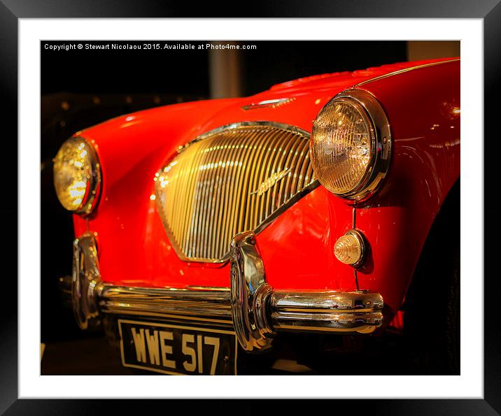 The Austin-Healey 100 Framed Mounted Print by Stewart Nicolaou