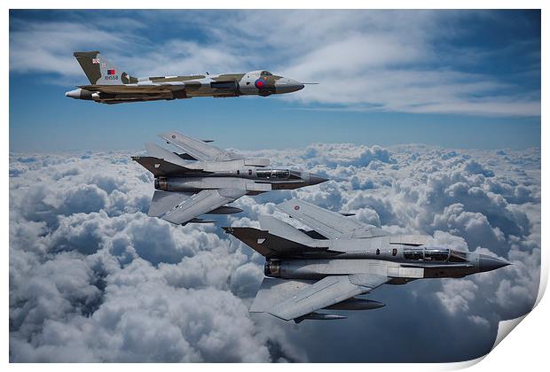  Vulcan Bomber Tornado GR4 Print by Oxon Images