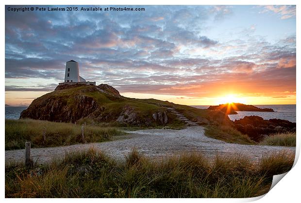  Tyr Mawr Lighthouse at Sunset Print by Pete Lawless